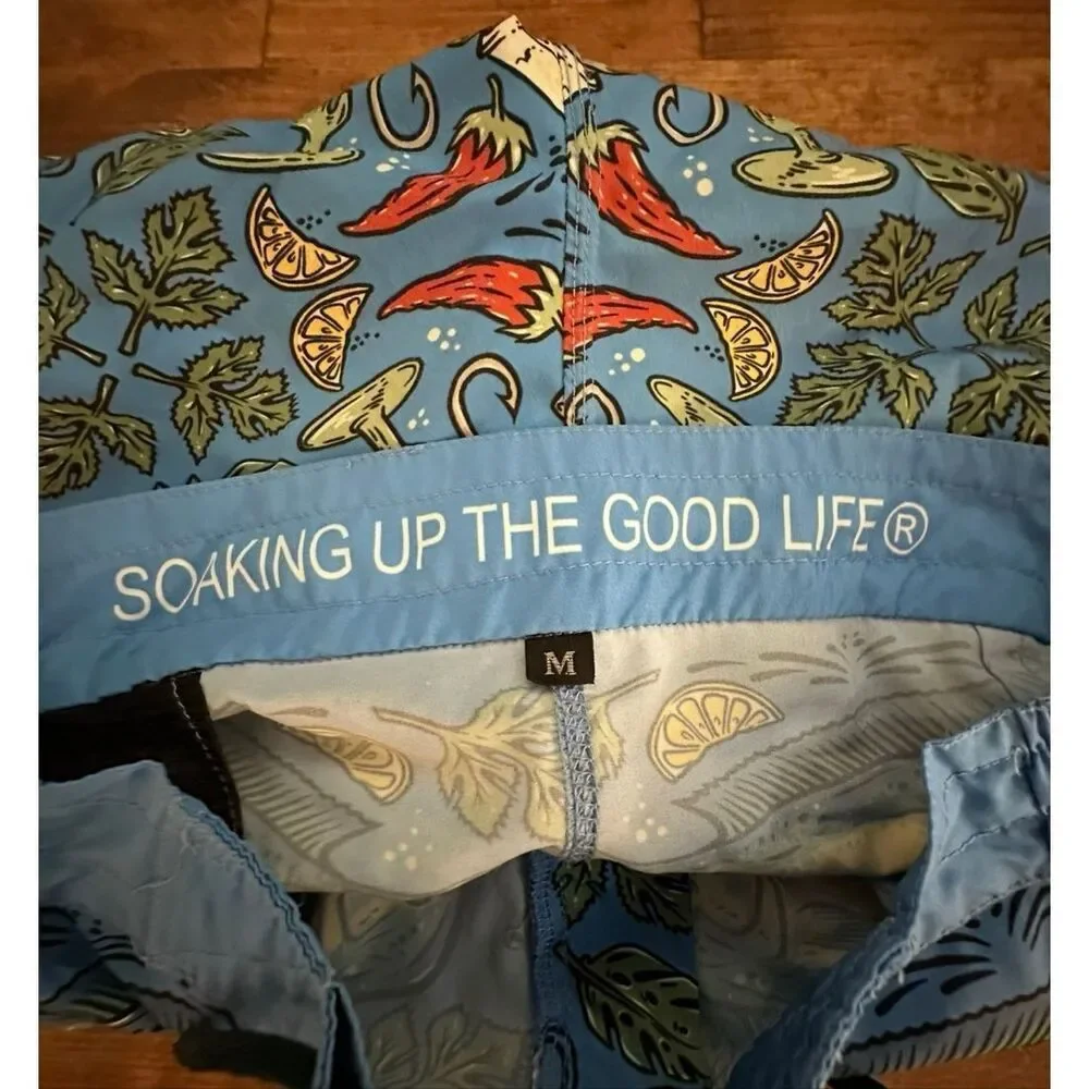 Soaking Up the Good Life Swim Trunks Sz M